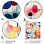 Colorful Mid Century Shapes 3 - Art mural géométrique en métal-101155976