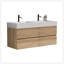 Meuble-lavabo 48 po avec lavabo double en quartz-218411096
