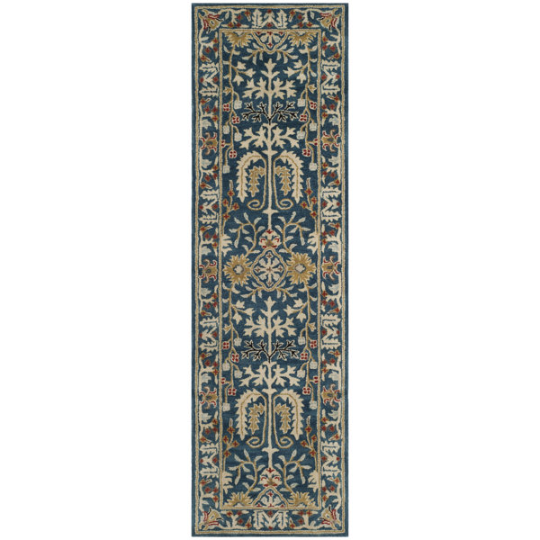 Antiquity Hand-Tufted Dark Blue Area Rug