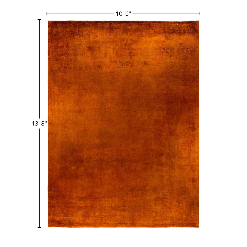 Overdyed One-of-a-Kind 10' X 13' 8" Hand Knotted Area Rug