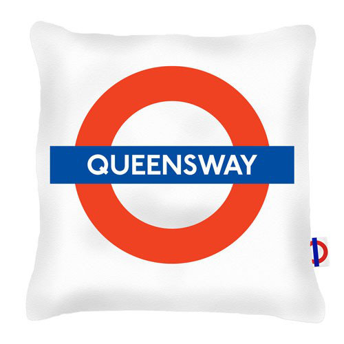 Queensway Tube Station London Transport Cushion
