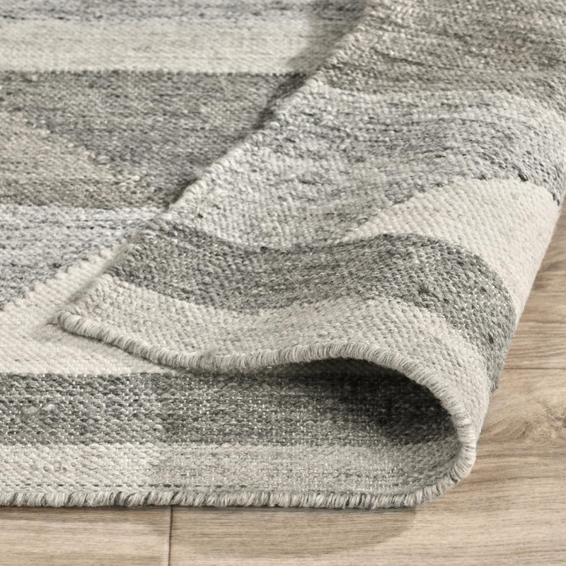 Canyon Geometric Shapes Area Rug in Gray