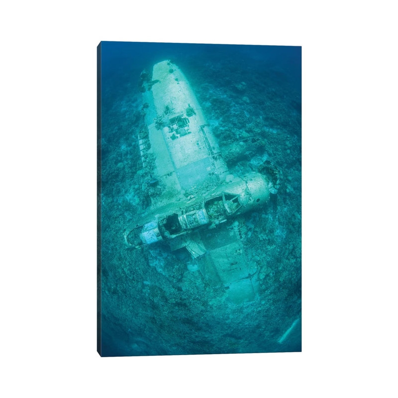 A Japanese Jake Seaplane On The Seafloor Of Palau's Lagoon TRK2028-1PC3, 20.32 cm H x 30.48 cm W