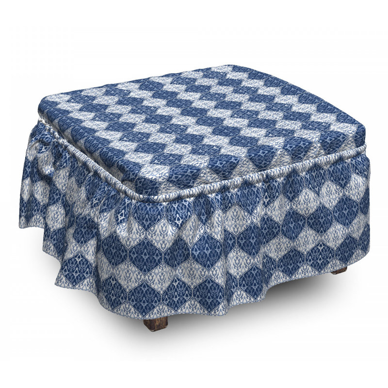 Box Cushion Ottoman Slipcover