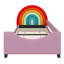 Lit de jour rembourré Rainbow