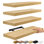 Tablettes flottantes murales pour décoration murale Sorbus - Grand 24 po, paquet de 4, bois d'érable