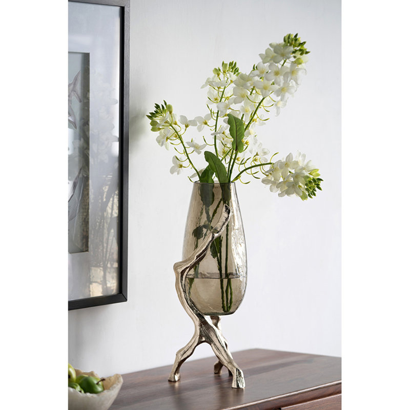 Gold Glass Flower Vase