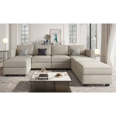 Vashudev Velvet Modular Sectional
