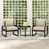 Matt Black Frame/Canvas Flax Sunbrella Cushion