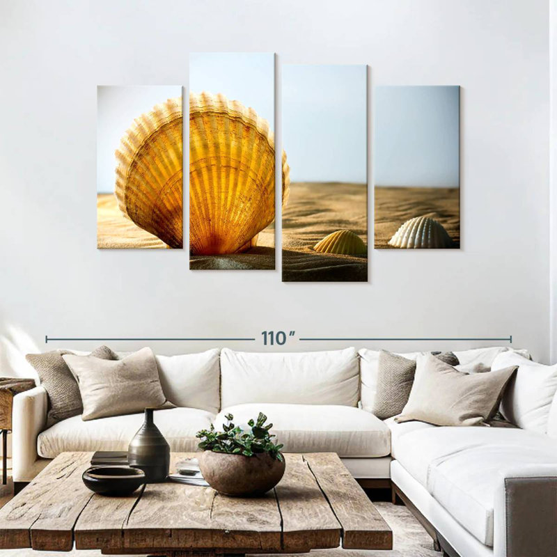 Coquillages de sable Aletra, H 54 po x l 84 po