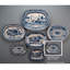 Porcelain Platter Blue and White Willow 16.5inL-1908488736