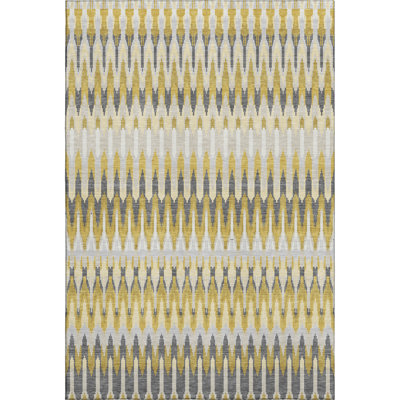 Premium Machine Washable Prisco Gold Rug