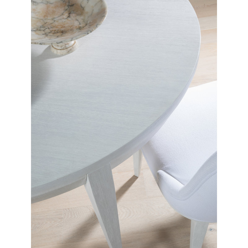 Oval White Mahogany Extendable Dining Table
