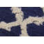 Tapis géométrique bleu / ivoire en laine noué à la main 8 pi x 10 pi 1 po Madgalene-1981258417