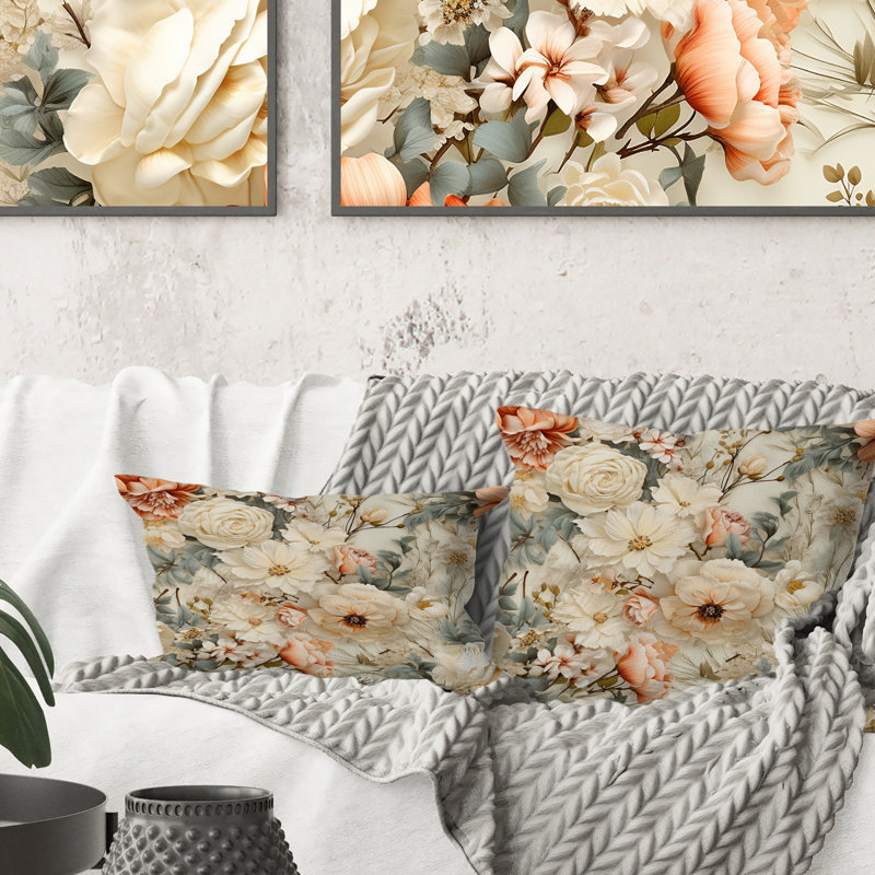 Coussin Beige, H 18 po x l 18 po