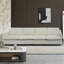 Canapé modulaire en tissu beige moderne à 4 places avec repose-pieds, poches avec accoudoirs et 4 coussins, canapé de style minimaliste pour le salon, appartement, bureau, 2 couleurs