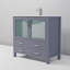 Bath Vanity with White Ceramic Top and Faucet Set-79227515