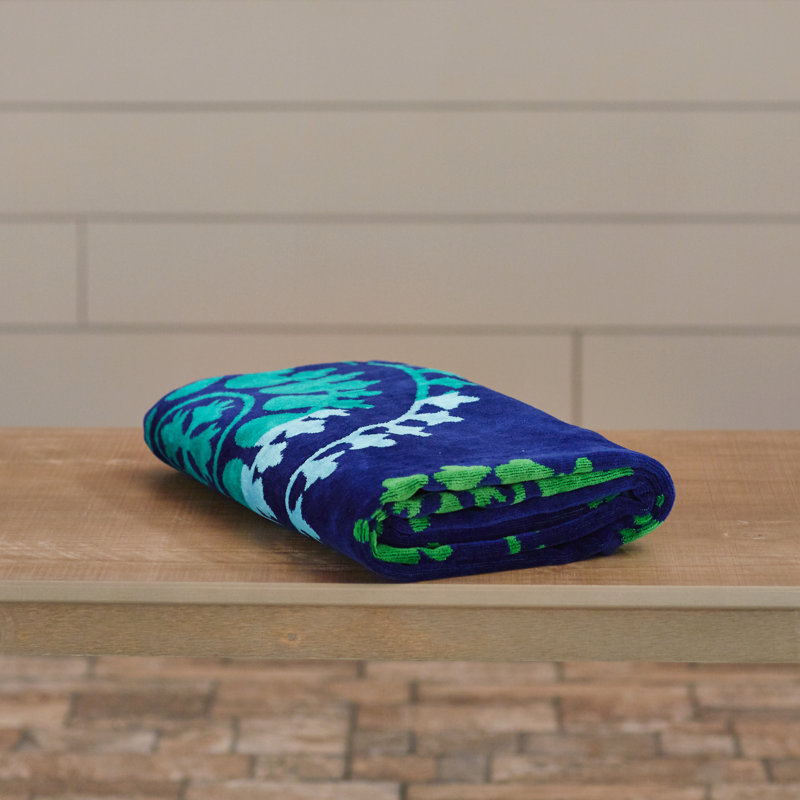 Peretsman Oversized Quick Dry Spinning Wheel 100% Cotton Beach Pool Towel