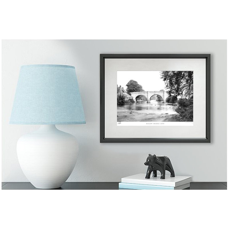 Baslow, Bridge C1870 - Single Picture Frame Print, 45cm H x 60cm W x 2.3cm D
