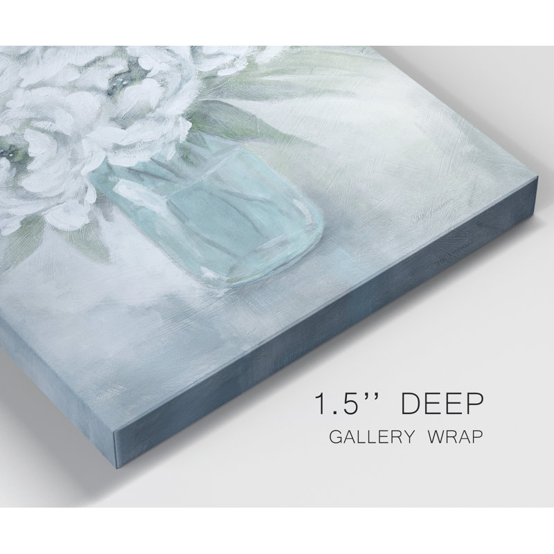 «Peaceful Peony» par Carol Robinson - reproduction d'art sur toile tendue, H 48 po x l 36 po x P 1 po