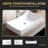 Ruth Series 22 In. Rectangular Ceramic Vessel Sink Basin In Glossy White With Curved Edge For Countertop Bathroom Vanity