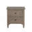 2-Drawer Nightstand With Round Bronze Pull Knobs