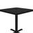 Correll 24 Square Café & Break Room Bistro Table, Black Granite Thermal Fused Laminate Top, Cast Iron Base, Leveling Glides
