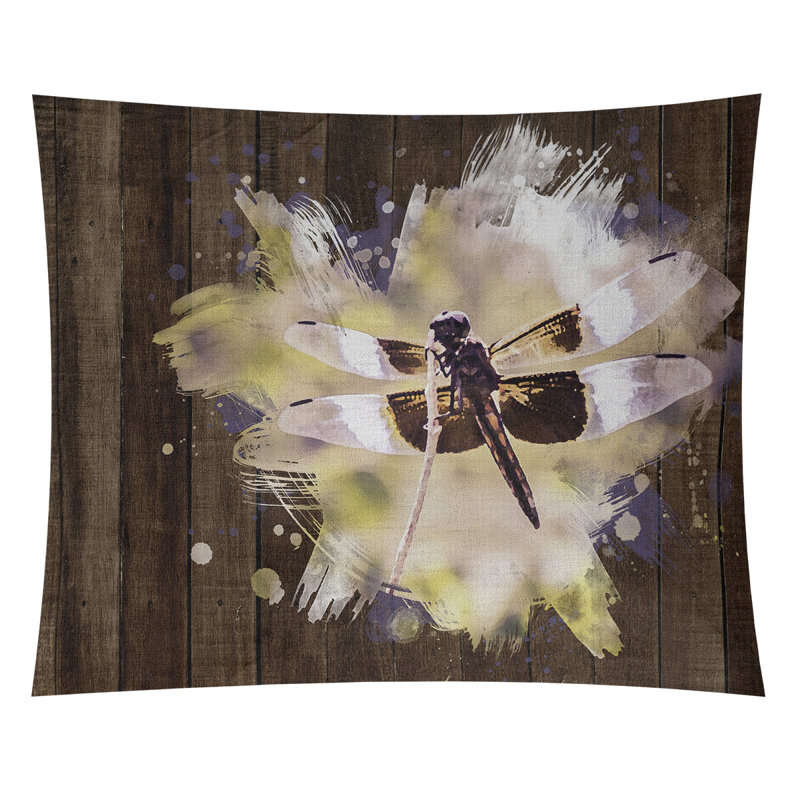Tapisserie libellule rustique Enrik, Intérieur / extérieur, H 51,5 po x l 60,5 po