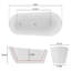Baignoire de trempage autoportante en acrylique avec bonde escamotable et trop-plein - Baignoire autonome pour salle de bain-123152605