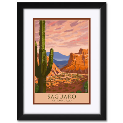 Saguaro National Park Professionally Framed & Matted Art Print - by Mike Rangner