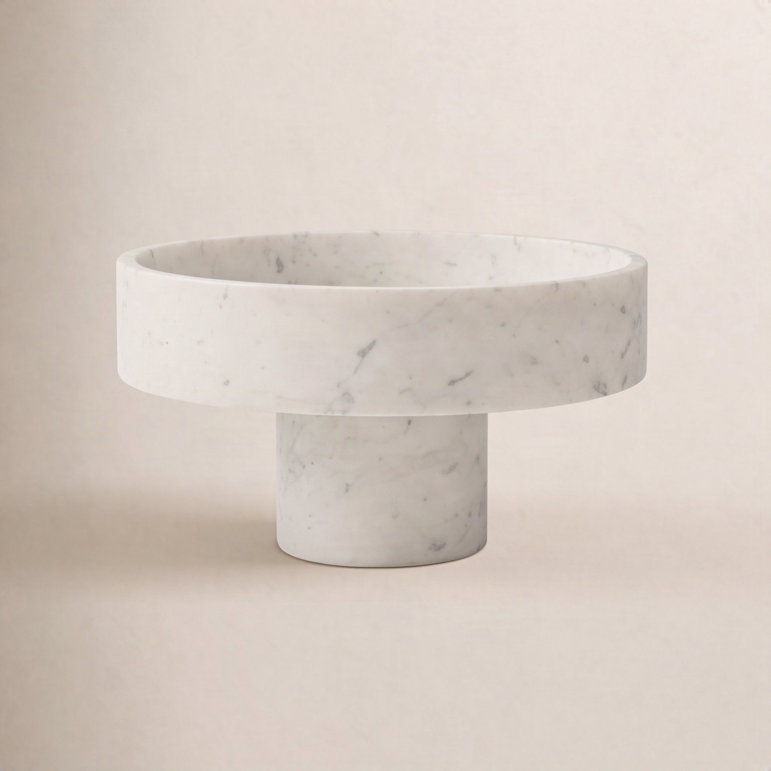 Genuine Marble Decorative Dish, White