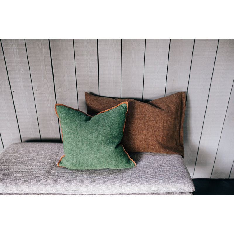 Coussin en lin Alpha, Brun