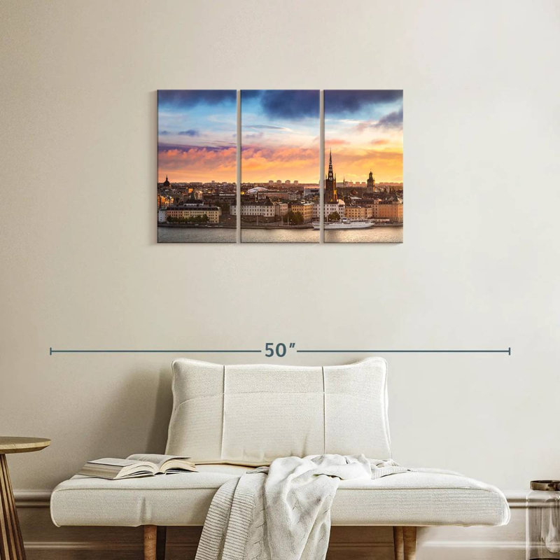 Horizon de la ville de Stockholm, H 20 po x l 33 po