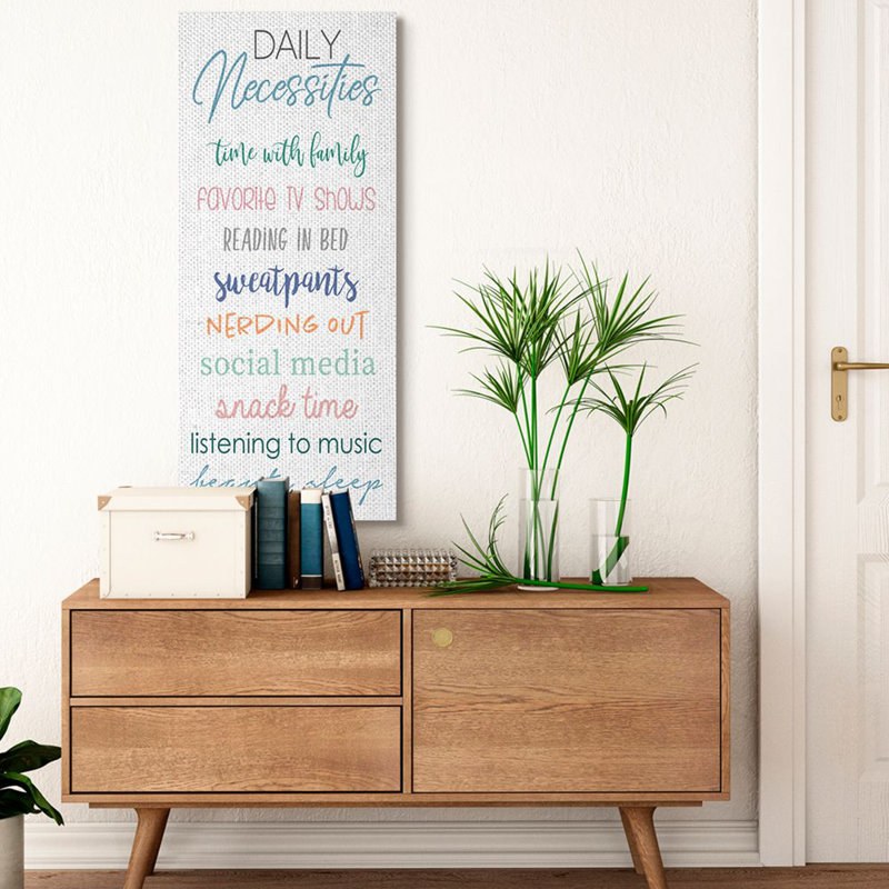 La liste d’entretien de la maison pour les nécessités quotidiennes par Anna Quach-impression d’art graphique, Toile tendue