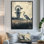 Hampton Hampton monochromes par le moulin à vent II - impressions sur toile héron