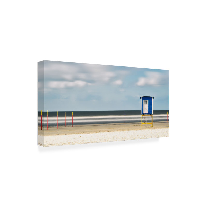 Œuvre de bolognaise sur la plage de Langeoog, H 10 po x l 19 po