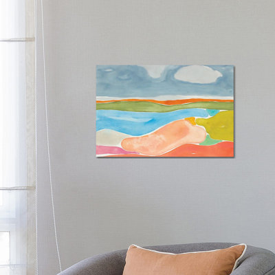 Luminous Coastline II by Rob Delamater - Wrapped Canvas Painting