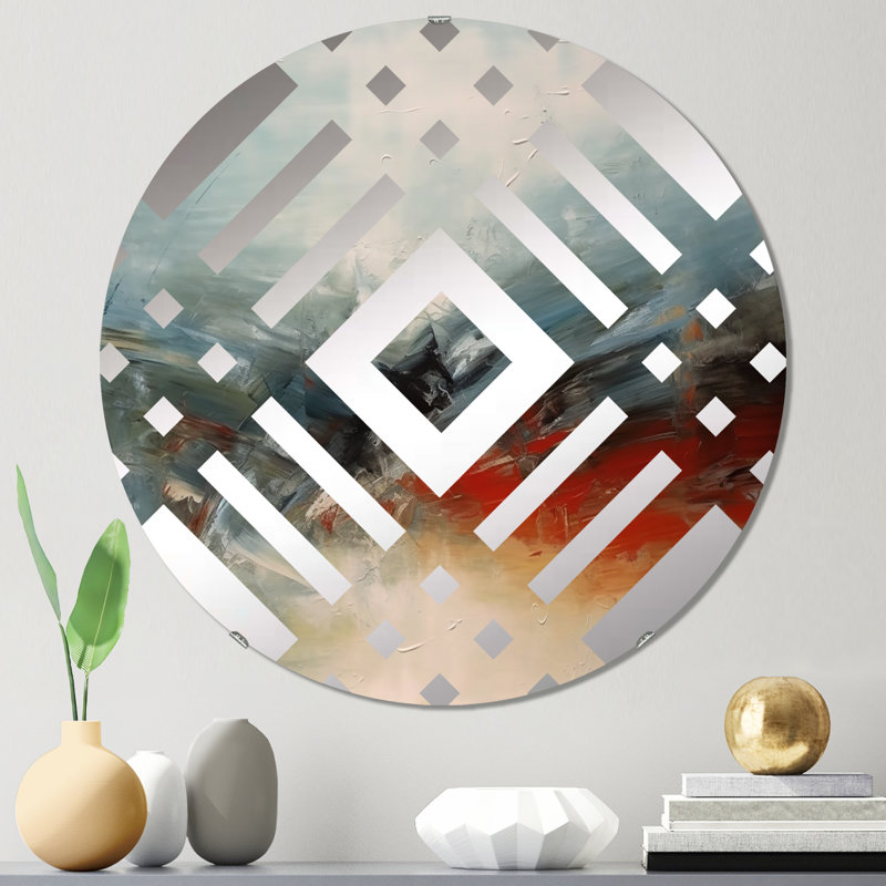 Nafne - Diamond Decorative Mirror, 31.4" x 31.4"