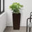 Indoor/Outdoor Modern Faux Rattan Design Square Planter, 22.6 inch Plastic Large Planter with Automatic Watering System for Home and Garden (, 22.6 inch - 2 Pack)-1502158817