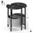 Side Table, Small Round End Table With Fabric Basket, Set Of 2 Half Round Side Table Half Moon Tables, Round Accent Coffee Table, Tea Sofa Table Nightstand For Living Room Bedroom Small Space-775089131