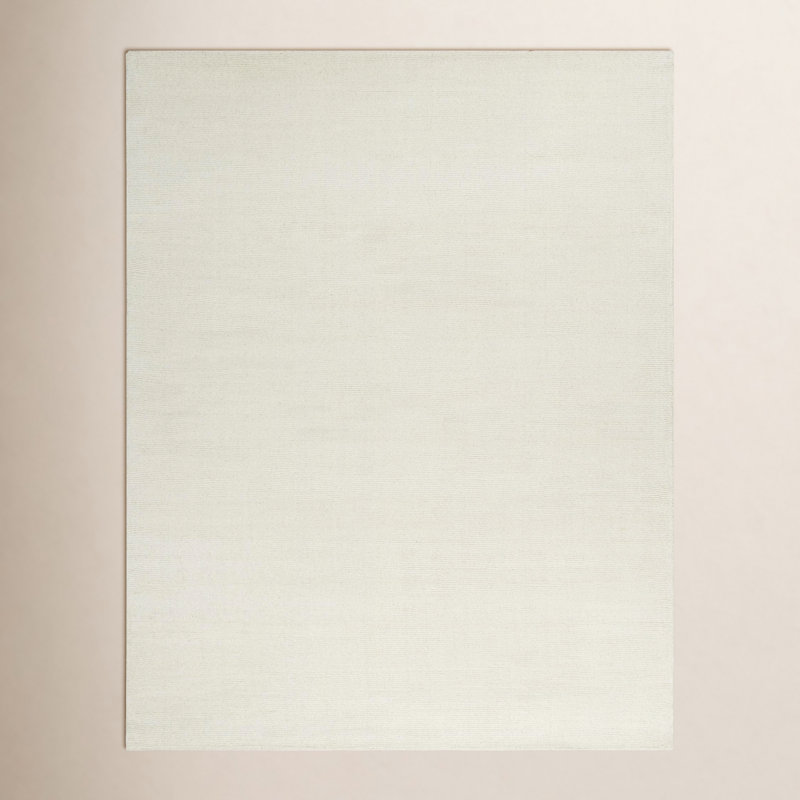 Crowe Wool Light Beige Area Rug, Rectangle 6' x 9'