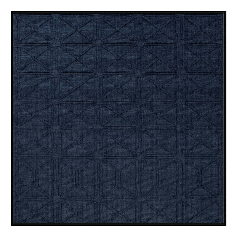 Tapis gris en treillis lavable à la machine, Carré 8 pi