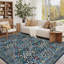 Rectangle Floral Washable Area Rug-1149824852-1149824853