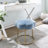 Bonview Flower Upholstered Velvet Metal Accent Stool-2026025196