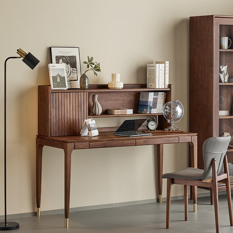 Bureau en bois de style moderne, H 47,64 po x l 55,12 po x P 24,41 po