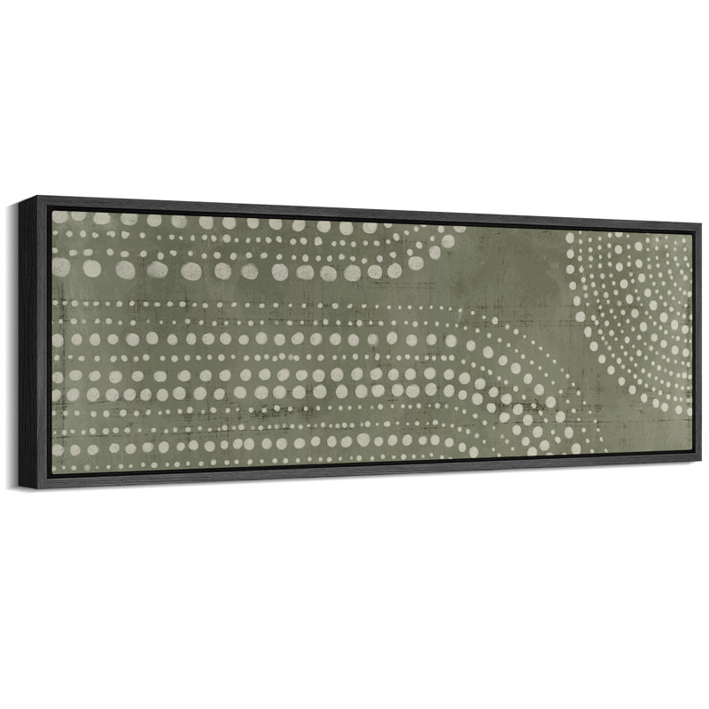 Impression sur toile encadrée matricielle abstraite Mid Mid Century, H 20 po x l 60 po, Naturel