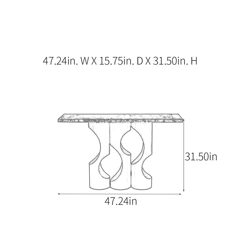 Console Modern Minimalist Art, H 31,5 po x l 47,24 po x P 15,75 po
