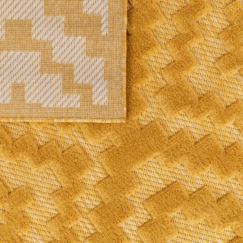 Bowdon Geometric Indoor / Outdoor Rug, Rectangle 3'11" x 5'3"
