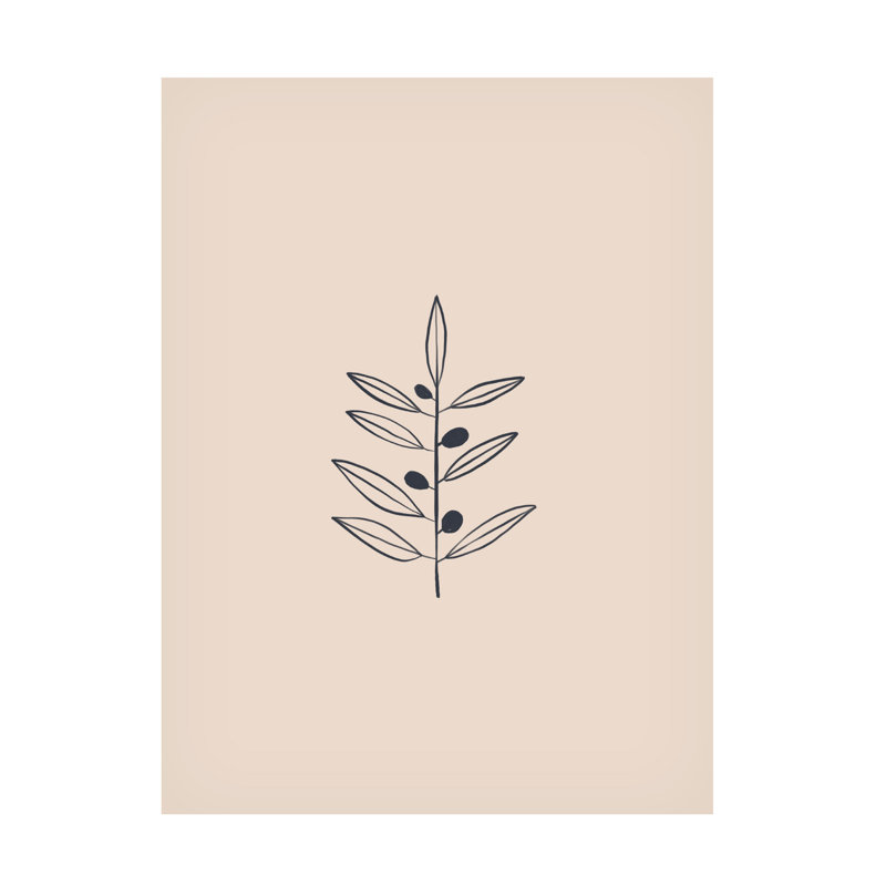 Olive Branche sur toile par Ivy Green, H 19 po x l 14 po x P 2 po