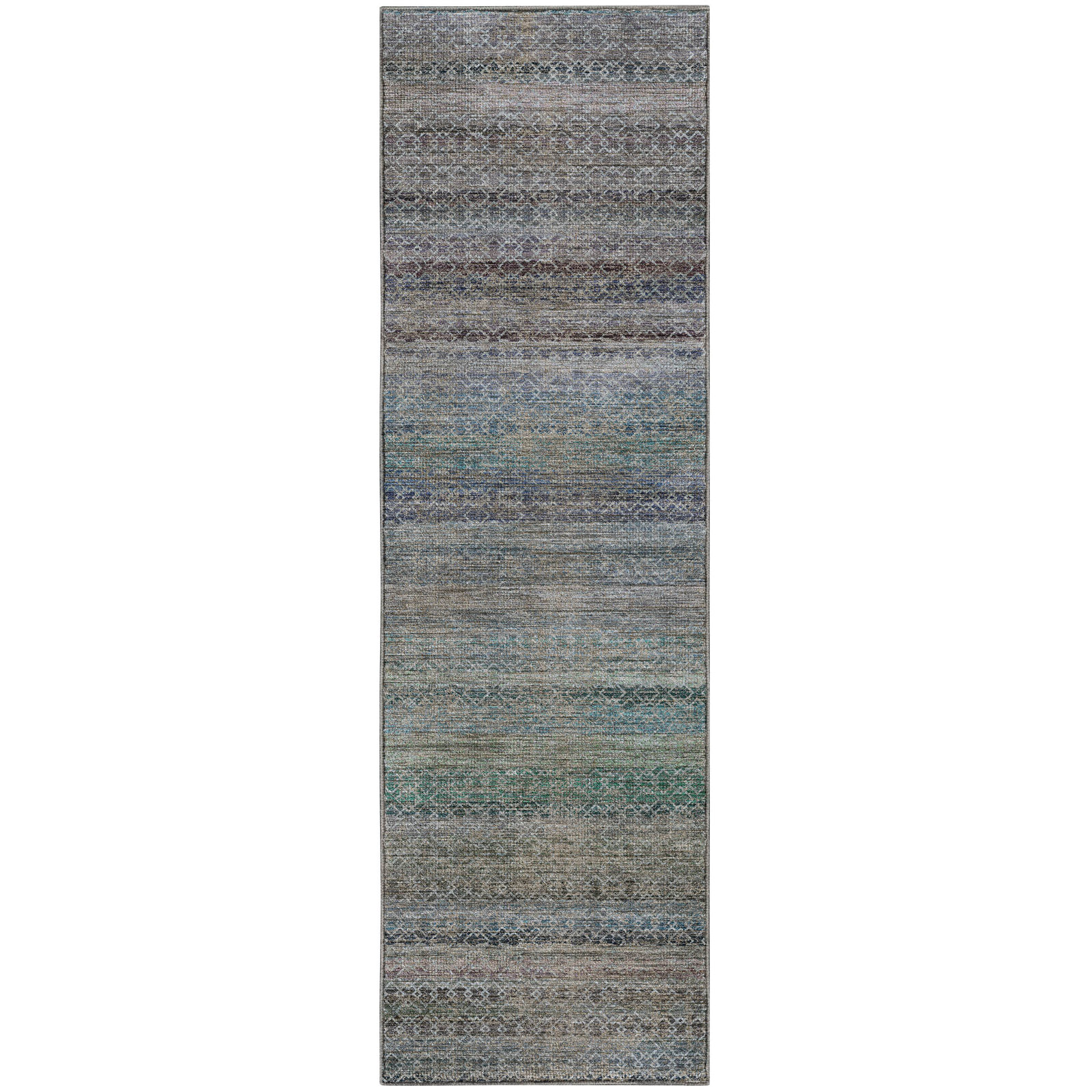 Tirico Geometric Casual Rug, Sky, 2'3" x 7'6" Runner